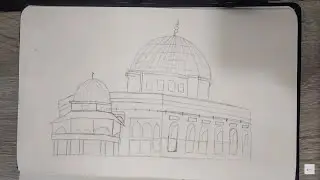 How to draw Masjid Al Aqsa Step by Step | The Dome of the Rock 