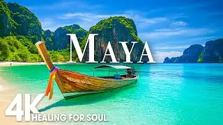 MAYA NATURE in 4K UHD Drone Film + Relaxing Piano Music for Stress Relief, Sleep, Spa, Yoga, Cafe