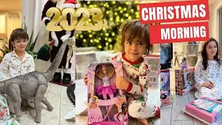 Christmas Morning Opening Gifts 2023 Boy, Girl, Toddler