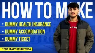 Tips for dummy Accommodation 2024 | Flight booking and Insurance | Italy | Visa documents