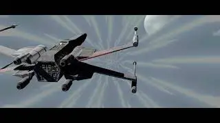 Star wars Xwing hyperspace effects created in blender