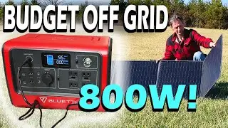 200W Solar Panel & BLUETTI EB70S 800w LiFePO4 Generator! Off Grid Portable Power Station Review