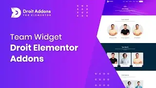 Team Widget | Droit Addons for Elementor