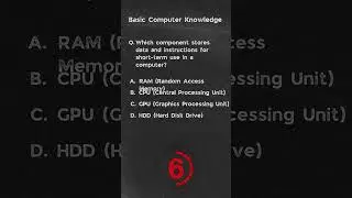 Which component stores data and instructions for short term use in a computer?