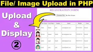 Upload Files and Images to Website in PHP | PHP Tutorial | Learn PHP Programming | Image Upload