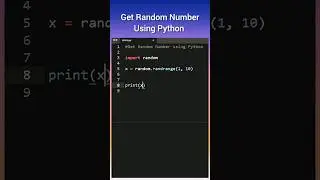 Display Random Number using Python #python #programming