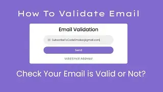 How To Make Email Validation using JavaScript | Validate Email Form using JavaScript | 