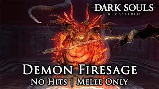 Demon Firesage Boss Fight (No Hits Taken / Melee Only) Dark Souls Remastered on PS5