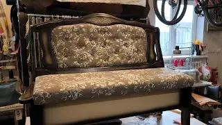 Как самому заменить поролон и перетянуть кухонный уголок? How to drag the sofa yourself?