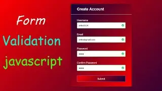 Form Validation Client side option Create HTML & CSS |JavaScript Client-side Form Validation