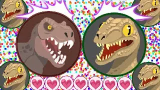 Agar.io Easy Winning With Team Raptor Dinosaur Skin Taking Down The Server! (Agario Best Moments)