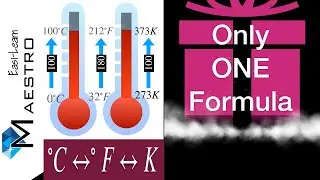 TEMPERATURE CONVERSION TRICK | Celsius Fahrenheit Kelvin scale | Only ONE FORMULA.        #shorts