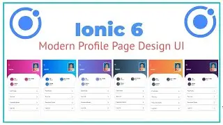 ionic 6  Angular 12   Modern UI Profile Page