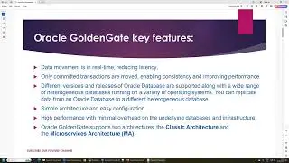 Oracle DBA Tutorial Session-61 Oracle GoldenGate Part1 || Nov'2023 Batch