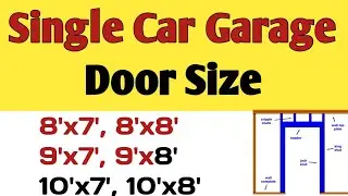 Standard single car garage door size | Garage door dimensions