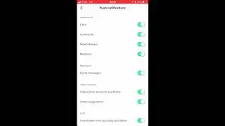 HOW TO DISABLE OR ENABLE TIKTOK DIRECT MESSAGES PUSH NOTIFICATIONS IPHONE IOS