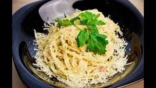 Паста карбонара «Pasta alla carbonara». Карбонара со сливками.
