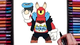 How to Draw Final Boss Rico Skin From Brawl Stars | How to draw Brawl Stars