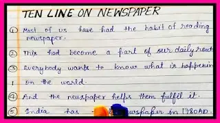 10 lines on Newspaper in english