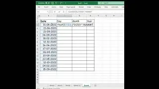 Get day, month & year in one formula #shortfeed #excel #shorts #mexcel #excelformula