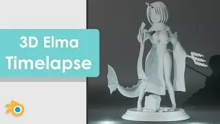 Elma - Kobayashi-san Chi no Maid Dragon - 3D Modeling Timelapse