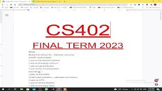 CS402 Current Paper Final Term 2023 - The Merciful Academy