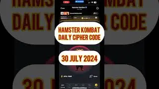 Hamster Kombat Daily Cipher: 30 July 2024  #dailycombohamsterkombat #hamsterkombatdailycombo #crypto