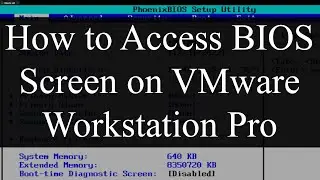 How to access BIOS screen on VMware Workstation Pro