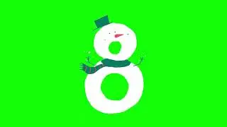 Новогодние цифры на зеленом фоне | Christmas number green screen