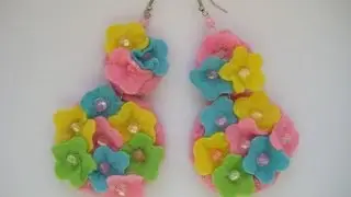 Яркие серёжки из фетра
