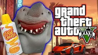 SHARK PUPPET PLAYS GTA V IN REAL LIFE!!!!!