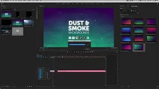 Dust & Smoke Backgrounds Tutorial (After Effects - Premiere Mogrts - 4K MP4)