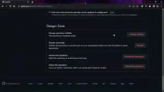 How to change GITHUB Repository from PUBLIC to PRIVATE or PRIVATE to PUBLIC