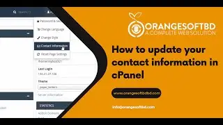 How to Update Your Contact Information in Cpanel With Orange Soft BD