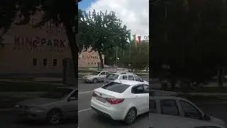 На автобусе по зеленому проспекту. Шымкент 