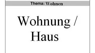 Start Deutsch 1, Sprechen Teil 2– Thema: Wohnen - Goethe-Zertifikate A1