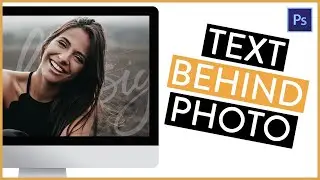 How To Put Text BEHIND Your Photo In A Banner Image Using Photoshop #squarespacetip #photoshoptip