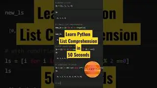 Learn Python List Comprehension in 50 Seconds 😎 #shorts #python #coding