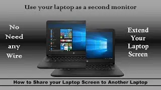 How to Share your Laptop Screen to Another Laptop | Screen Share between 2 laptops | Wireless screen