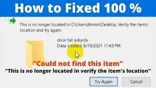 Could not find this item - This is no longer located in verify the item's location | Fixed