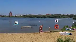 Пляж Ширяйково. Кокшага. Июль. Над водой и под водой.