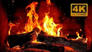 FIREPLACE 4K 🔥 Fireplace video with Burning Logs & Fire Sounds