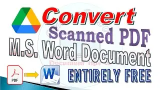 Converting handwritten scanned PDF to editible MS word document | Free