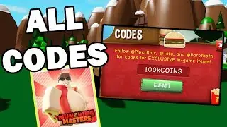 ALL MUNCHING MASTERS CODES NEW! NOVEMBER 2019! (ROBLOX)