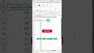 How To Autofill The Alphabet In Excel #shorts #tricks #tutorial