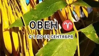 ОВЕН ♈ таро прогноз с 1 по 15 сентября &ARIES tarot forecast from September 1 to September 15