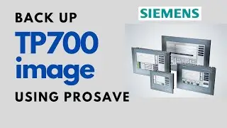 Siemens SIMATIC HMI TP700 Comfort project image file back up using SIMATIC Prosave