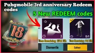 Pubgmobile 5 New REDEEM codes || Free Legendary Emotes and outfit