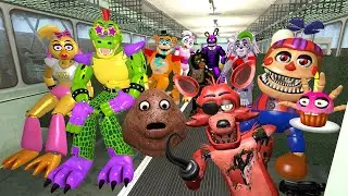 MY NEW FIRST BUS STOP HYPER DESTROY My new ALL FNAF Security Breach animatronic Boneworks