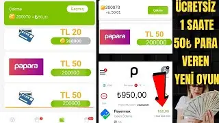 1 SAATE 50₺ PARA KAZANDIRAN MOBİL OYUN ÇIKTI | internetten para kazanma - para kazanma yolları 2024